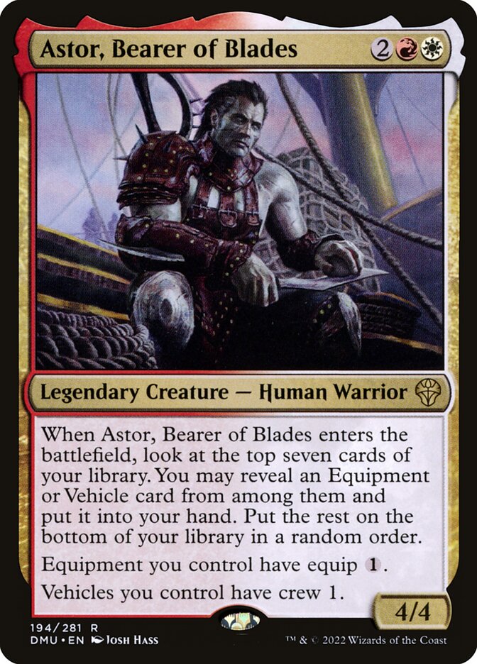 Astor, Bearer of Blades – Rare Magic: The Gathering card from Dominaria United (#194)