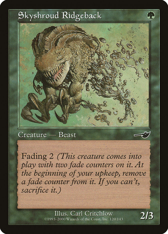 Skyshroud Ridgeback – Common Magic: The Gathering card from Nemesis (#120)