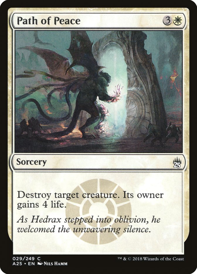 Path of Peace – Common Magic: The Gathering card from Masters 25 (#29)