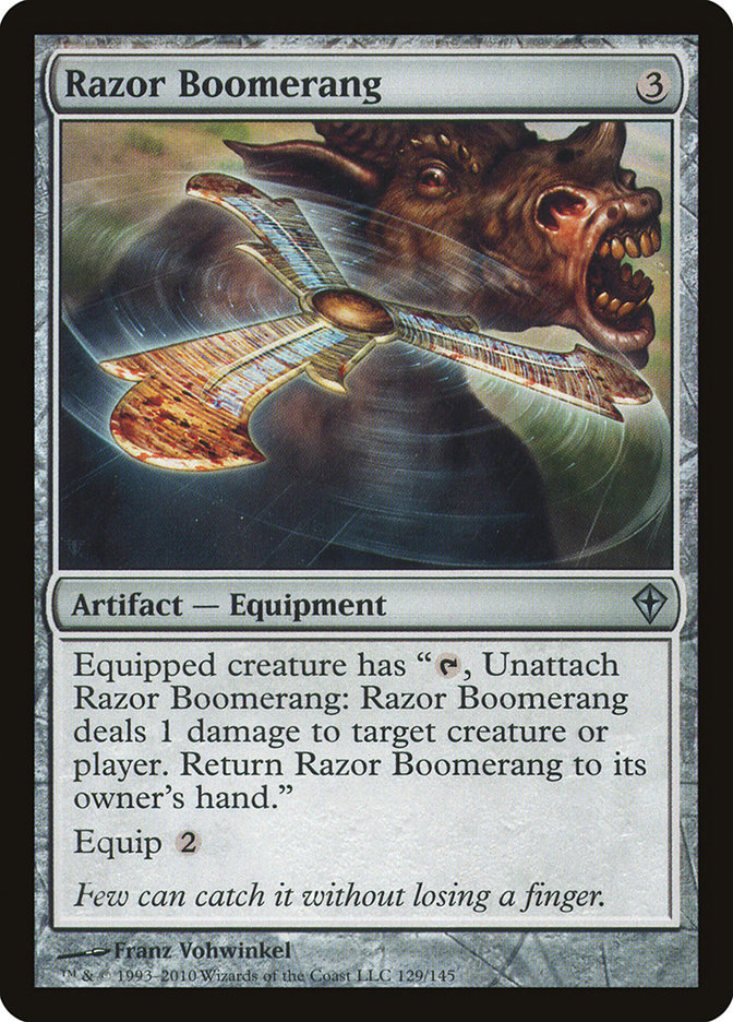 Razor Boomerang – Uncommon Magic: The Gathering card from Worldwake (#129)