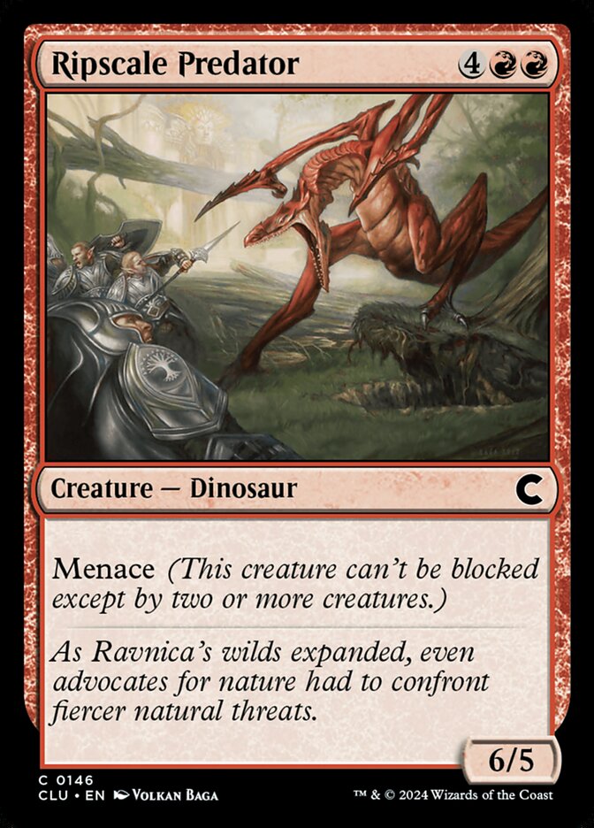 Ripscale Predator – Common Magic: The Gathering card from Ravnica: Clue Edition (#146)
