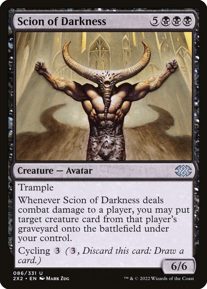 Scion of Darkness – Uncommon Magic: The Gathering card from Double Masters 2022 (#86)