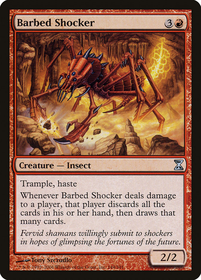 Barbed Shocker – Uncommon Magic: The Gathering card from Time Spiral (#144)