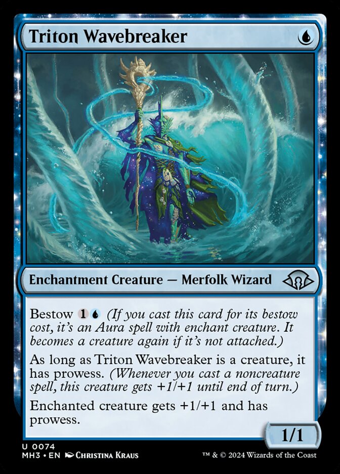 Triton Wavebreaker – Uncommon Magic: The Gathering card from Modern Horizons 3 (#74)