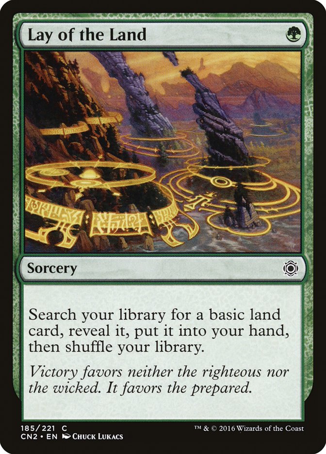 Lay of the Land – Common Magic: The Gathering card from Conspiracy: Take the Crown (#185)