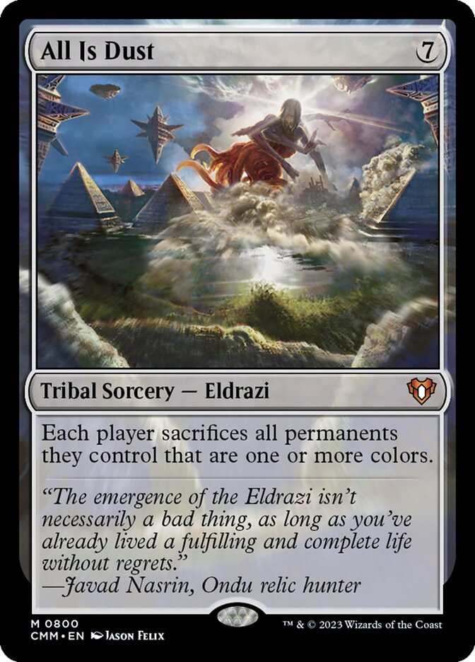 All Is Dust – Mythic Magic: The Gathering card from Commander Masters (#800)