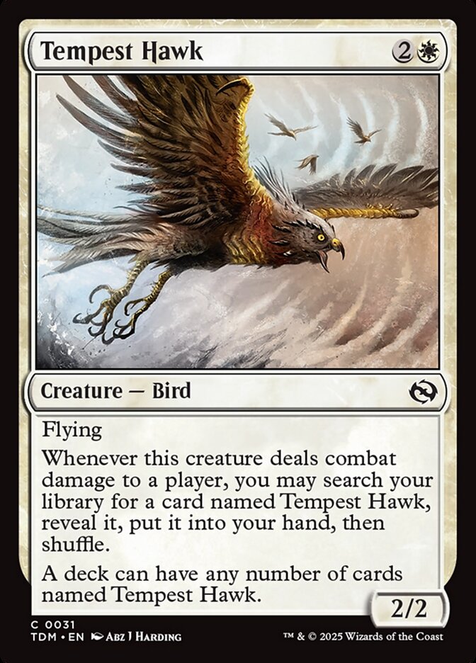 Tempest Hawk – Common Magic: The Gathering card from Tarkir: Dragonstorm (#31)