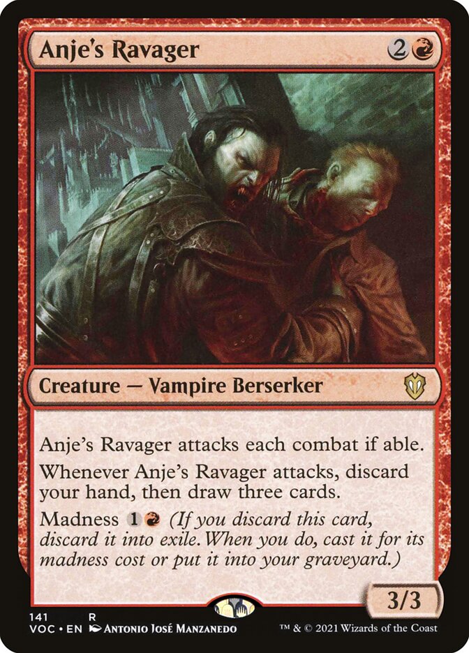 Anje's Ravager – Rare Magic: The Gathering card from Crimson Vow Commander (#141)