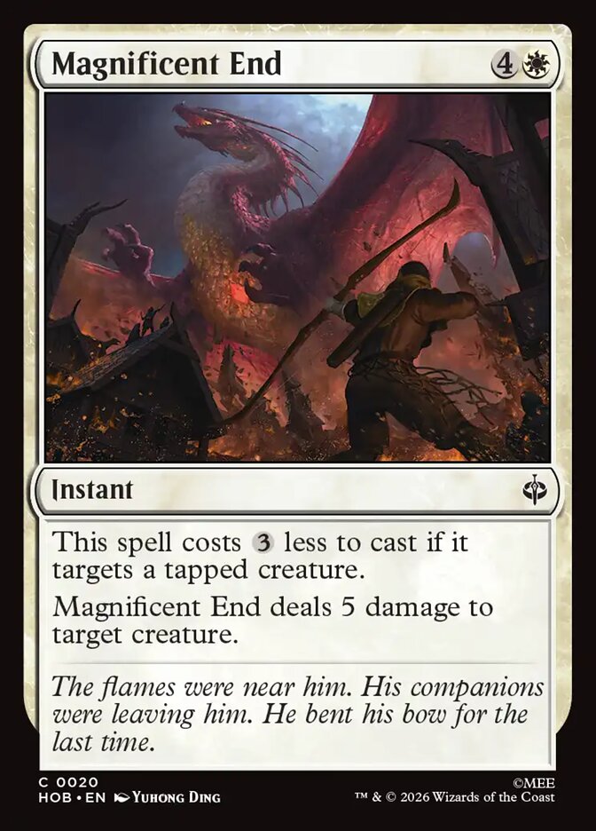 Magnificent End – Common Magic: The Gathering card from The Hobbit (#20)