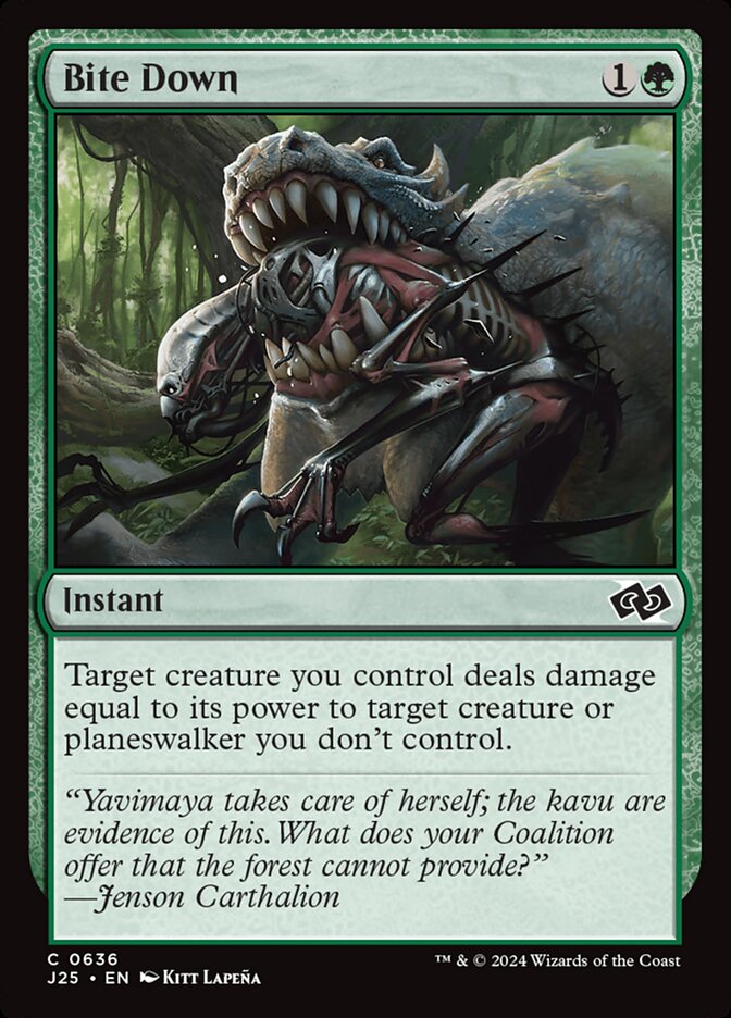 Bite Down – Common Magic: The Gathering card from Foundations Jumpstart (#636)