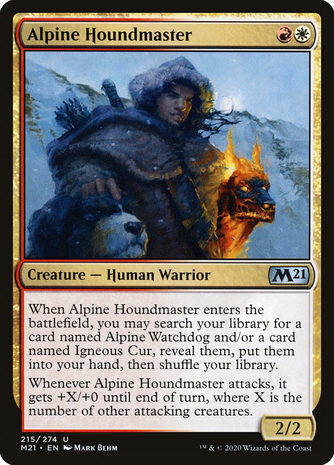 Alpine Houndmaster – Uncommon Magic: The Gathering card from Core Set 2021 (#215)