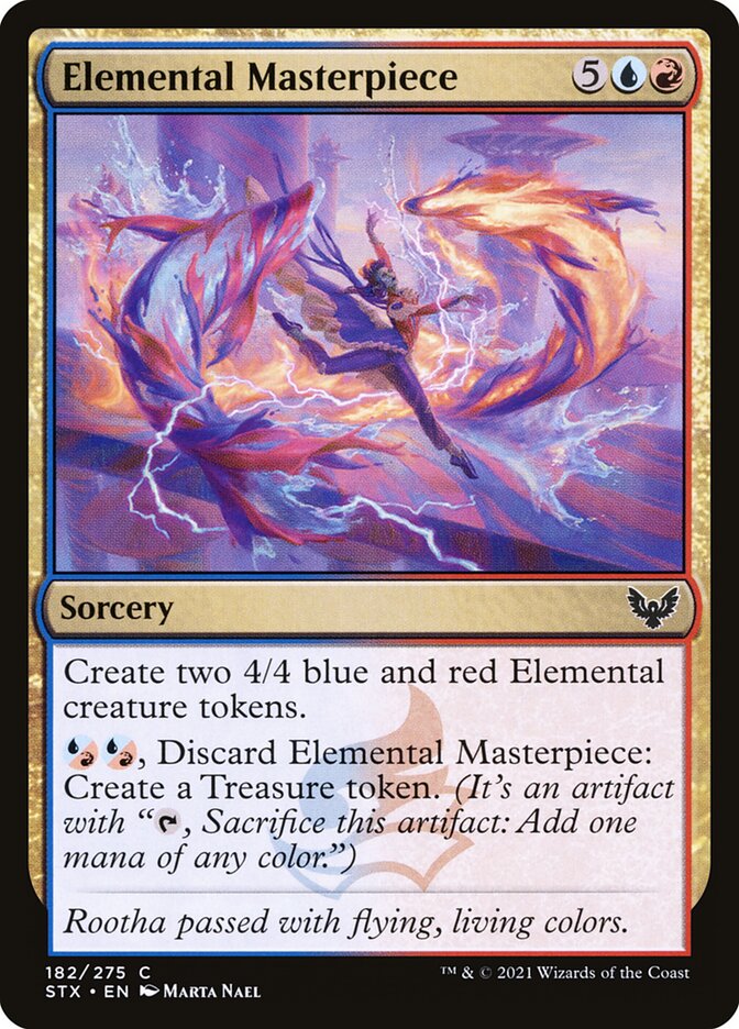 Elemental Masterpiece – Common Magic: The Gathering card from Strixhaven: School of Mages (#182)