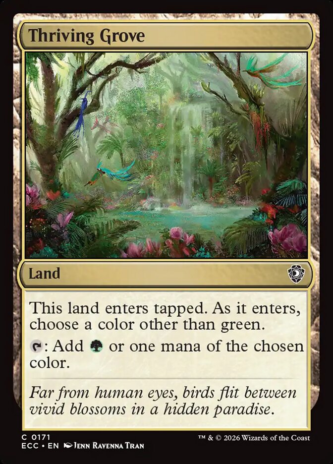 Thriving Grove – Common Magic: The Gathering card from Lorwyn Eclipsed Commander (#171)