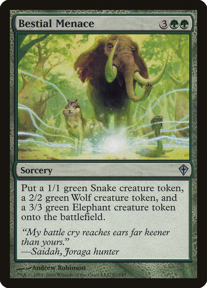Bestial Menace – Uncommon Magic: The Gathering card from Worldwake (#97)