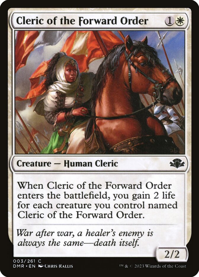 Cleric of the Forward Order – Common Magic: The Gathering card from Dominaria Remastered (#3)