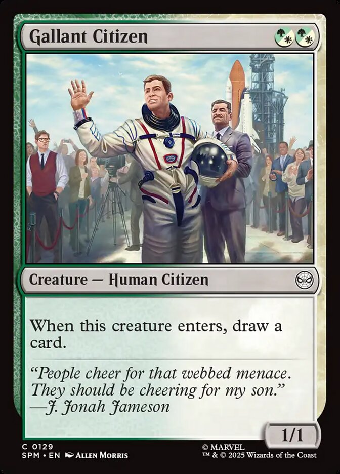 Gallant Citizen – Common Magic: The Gathering card from Marvel's Spider-Man (#129)