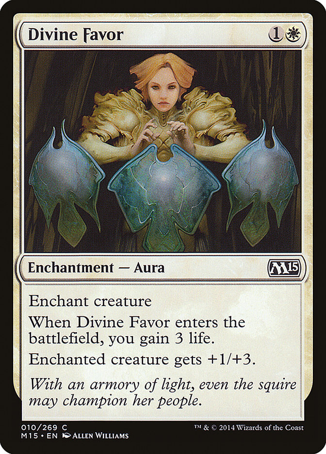 Divine Favor – Common Magic: The Gathering card from Magic 2015 (#10)