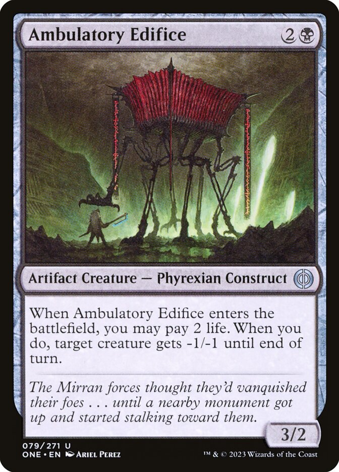Ambulatory Edifice – Uncommon Magic: The Gathering card from Phyrexia: All Will Be One (#79)