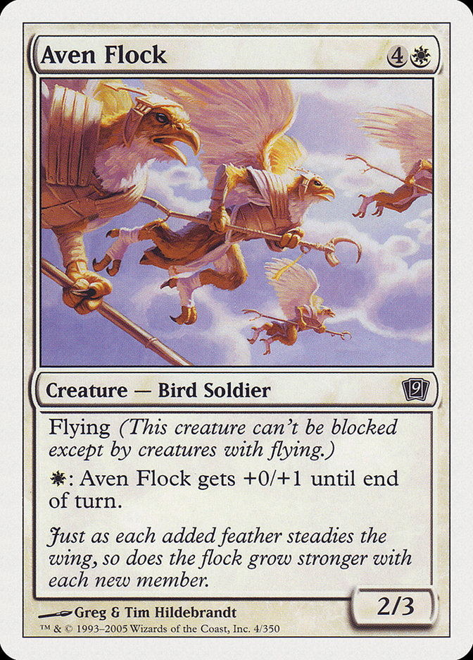 Aven Flock – Common Magic: The Gathering card from Ninth Edition (#4)