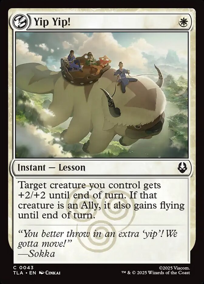 Yip Yip! – Common Magic: The Gathering card from Avatar: The Last Airbender (#43)