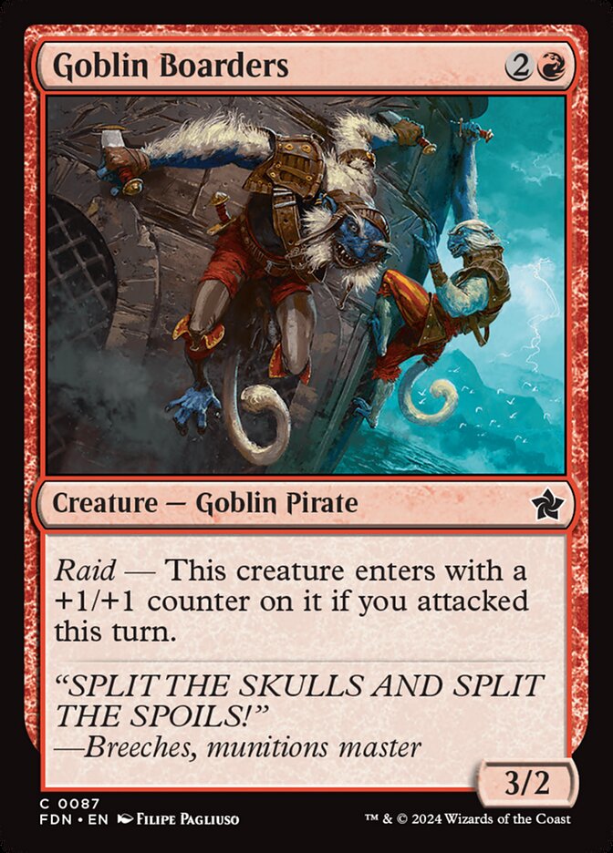 Goblin Boarders – Common Magic: The Gathering card from Foundations (#87)