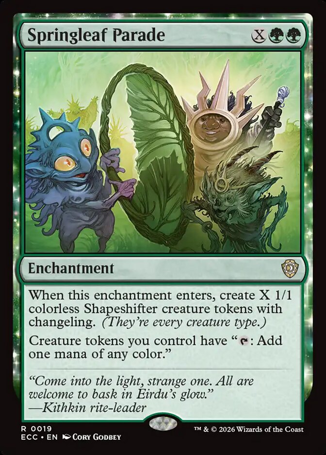 Springleaf Parade – Rare Magic: The Gathering card from Lorwyn Eclipsed Commander (#19)