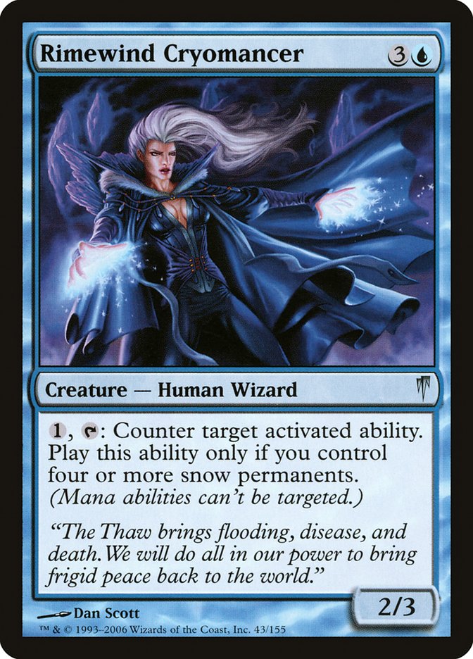 Rimewind Cryomancer – Uncommon Magic: The Gathering card from Coldsnap (#43)