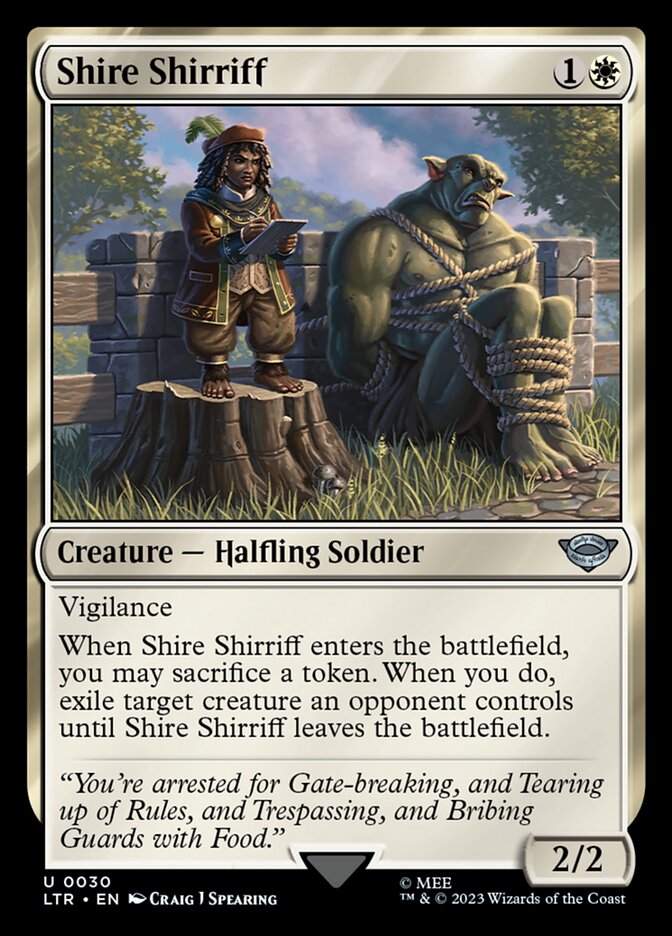 Shire Shirriff – Uncommon Magic: The Gathering card from The Lord of the Rings: Tales of Middle-earth (#30)