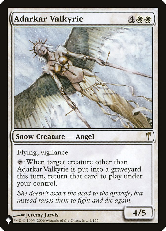 Adarkar Valkyrie – Rare Magic: The Gathering card from The List (#CSP-1)