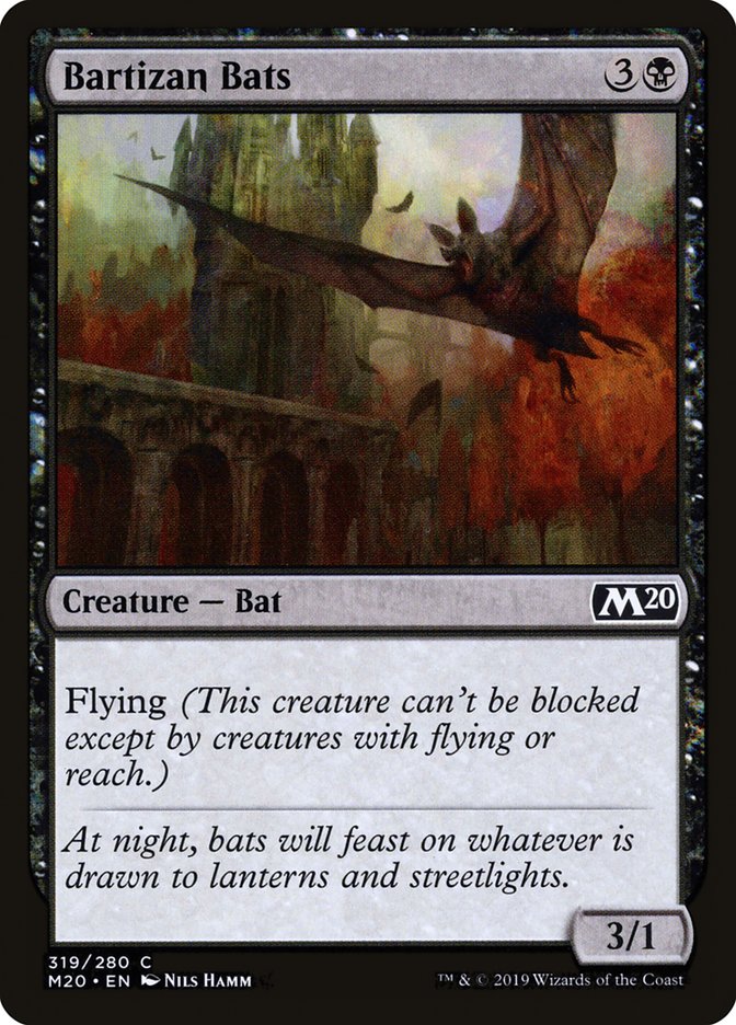 Bartizan Bats – Common Magic: The Gathering card from Core Set 2020 (#319)