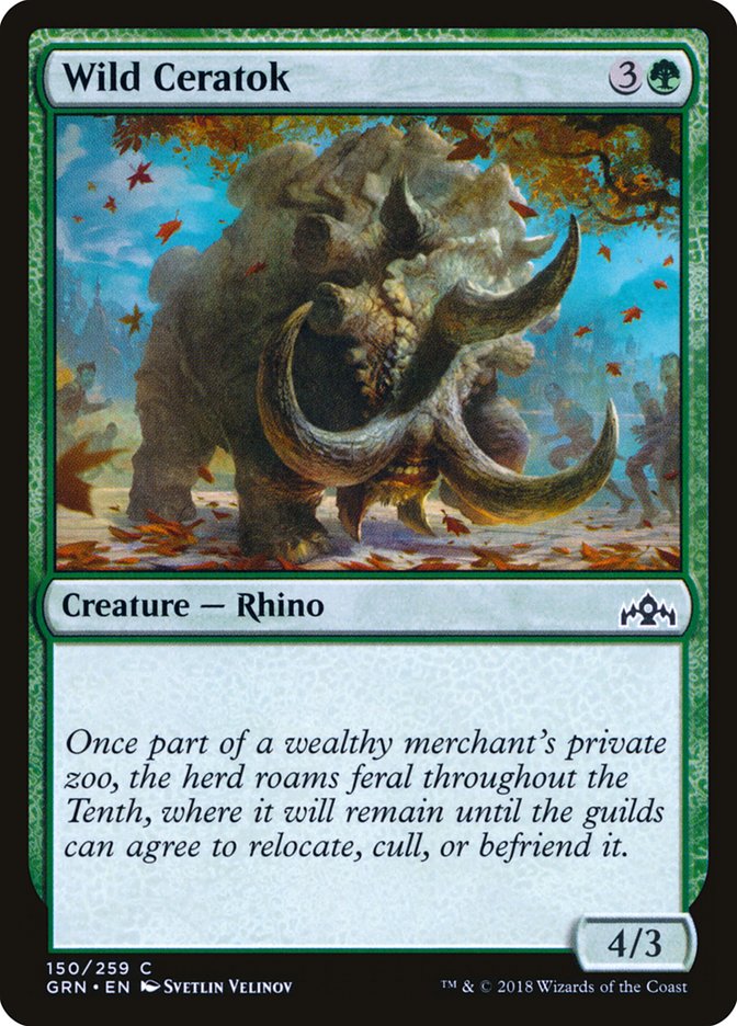 Wild Ceratok – Common Magic: The Gathering card from Guilds of Ravnica (#150)