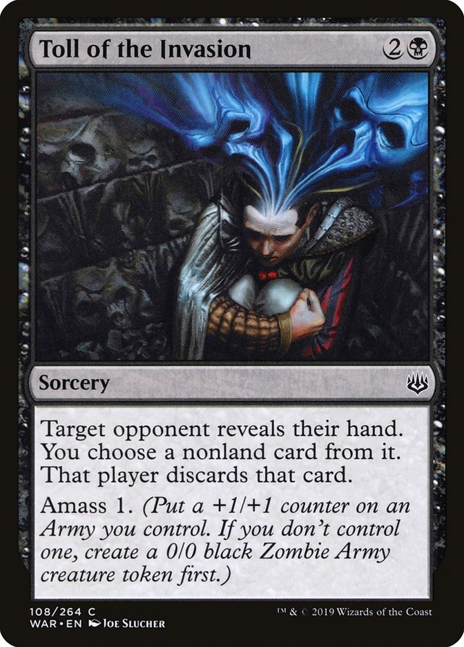 Toll of the Invasion – Common Magic: The Gathering card from War of the Spark (#108)