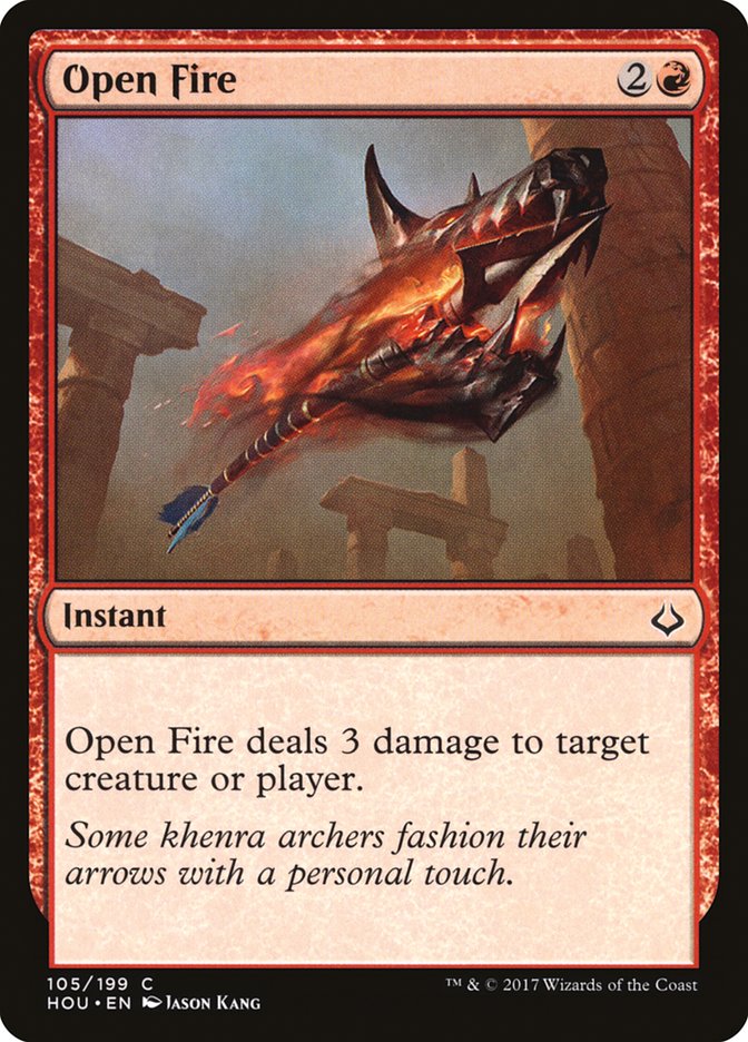 Open Fire – Common Magic: The Gathering card from Hour of Devastation (#105)