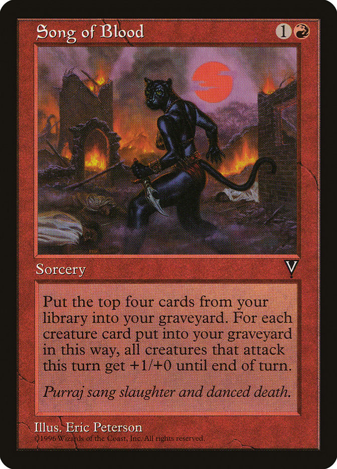 Song of Blood – Common Magic: The Gathering card from Visions (#94)