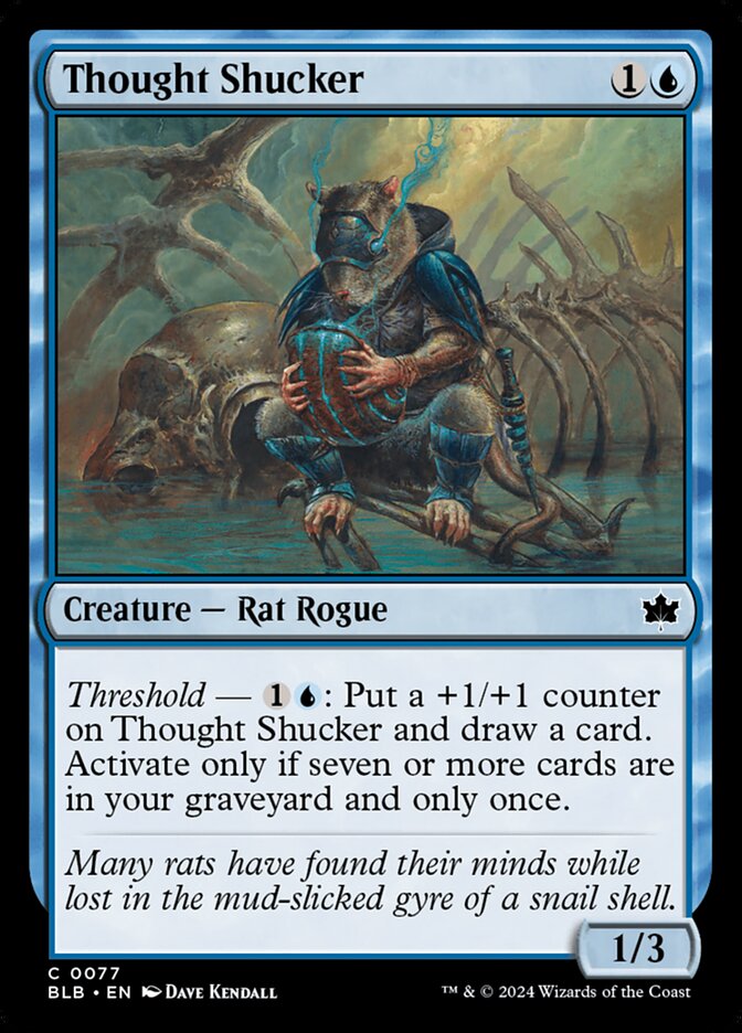 Thought Shucker – Common Magic: The Gathering card from Bloomburrow (#77)