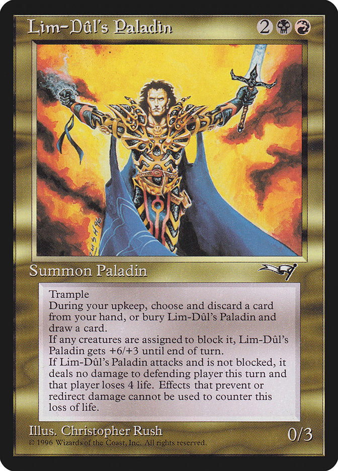 Lim-Dûl's Paladin – Uncommon Magic: The Gathering card from Alliances (#108)