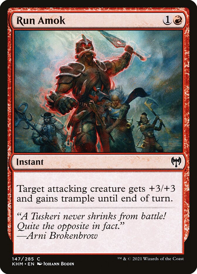 Run Amok – Common Magic: The Gathering card from Kaldheim (#147)