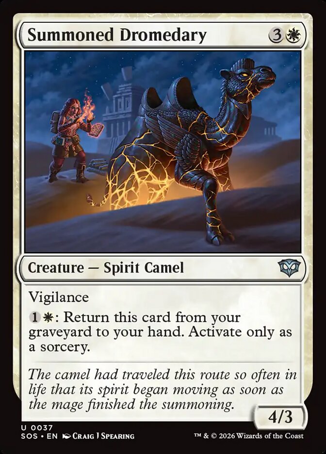 Summoned Dromedary – Uncommon Magic: The Gathering card from Secrets of Strixhaven (#37)