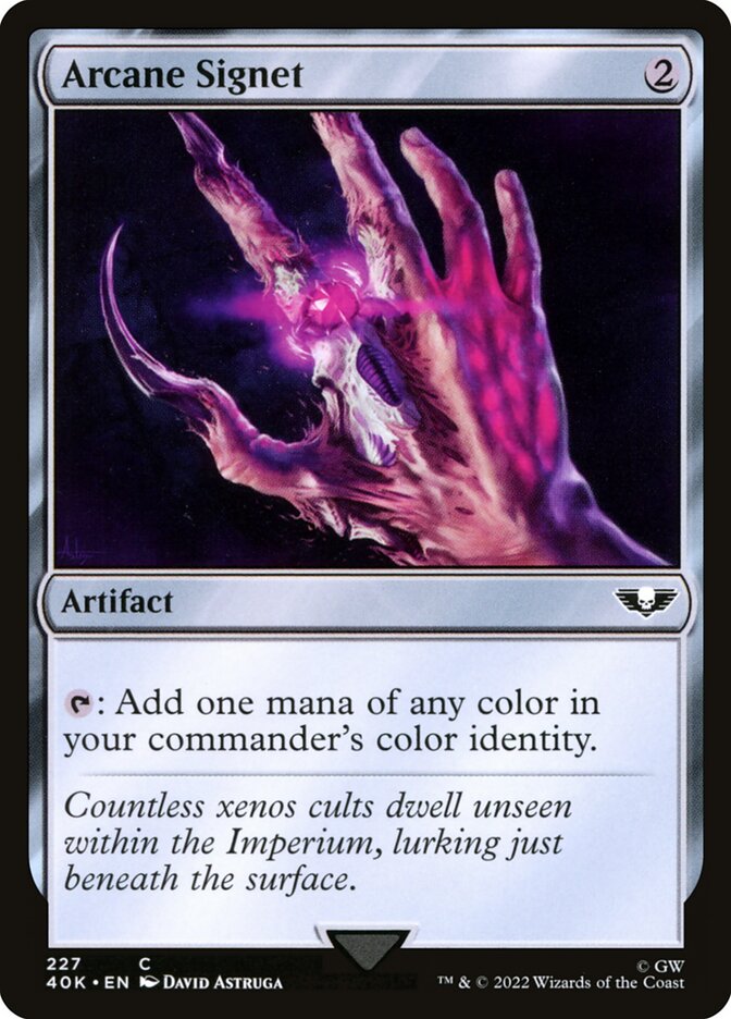 Arcane Signet – Common Magic: The Gathering card from Warhammer 40,000 Commander (#227)