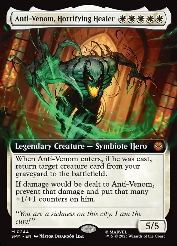 Anti-Venom, Horrifying Healer – Mythic Magic: The Gathering card from Marvel's Spider-Man (#244)