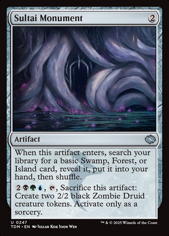 Sultai Monument – Uncommon Magic: The Gathering card from Tarkir: Dragonstorm (#247)