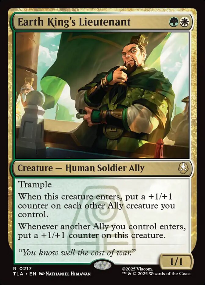 Earth King's Lieutenant – Rare Magic: The Gathering card from Avatar: The Last Airbender (#217)