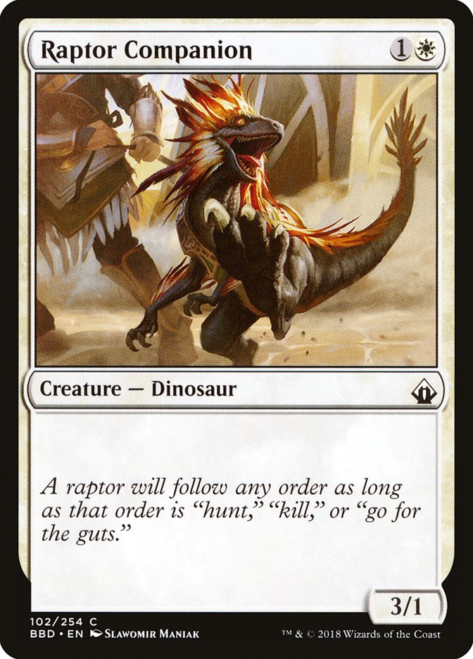 Raptor Companion – Common Magic: The Gathering card from Battlebond (#102)