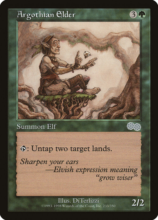 Argothian Elder – Uncommon Magic: The Gathering card from Urza's Saga (#233)