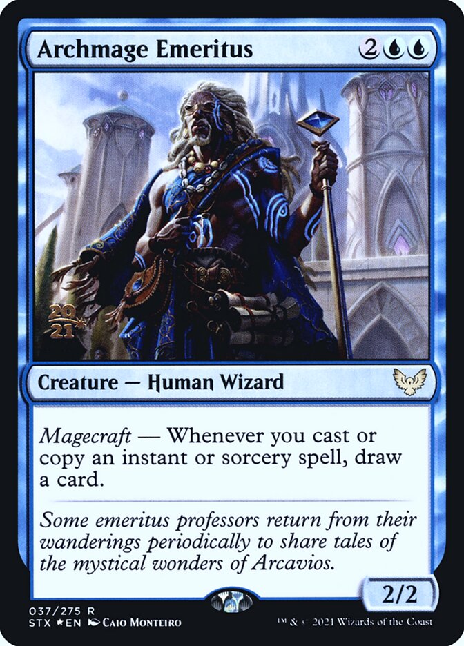 Archmage Emeritus – Rare Magic: The Gathering card from Strixhaven: School of Mages Promos (#37s)