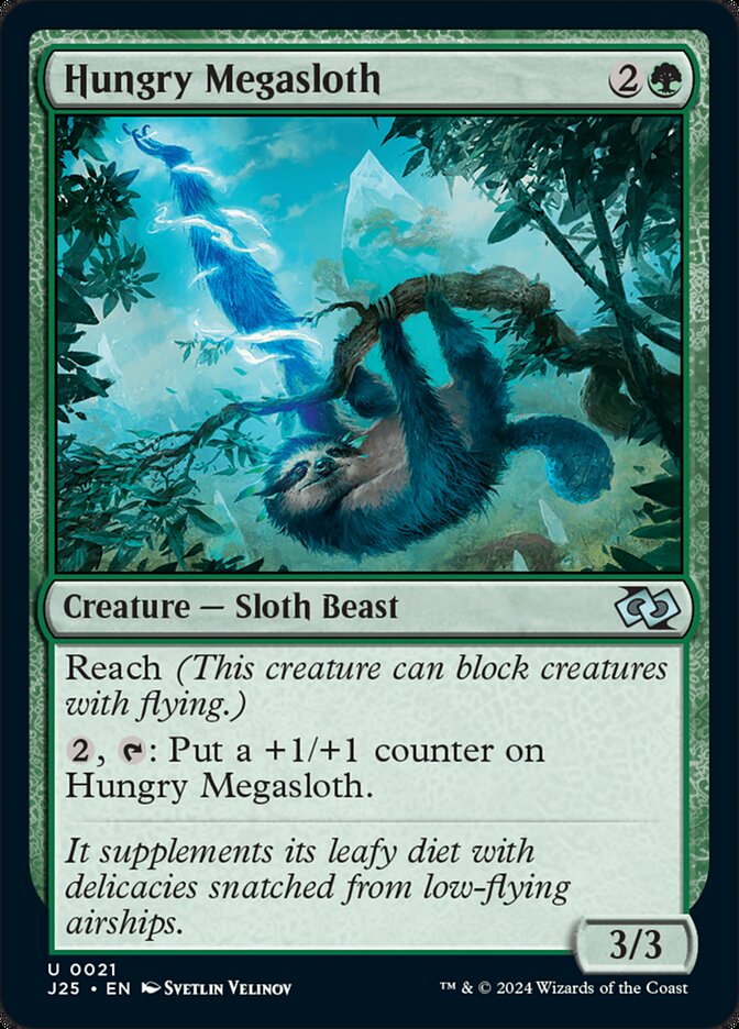 Hungry Megasloth – Uncommon Magic: The Gathering card from Foundations Jumpstart (#21)