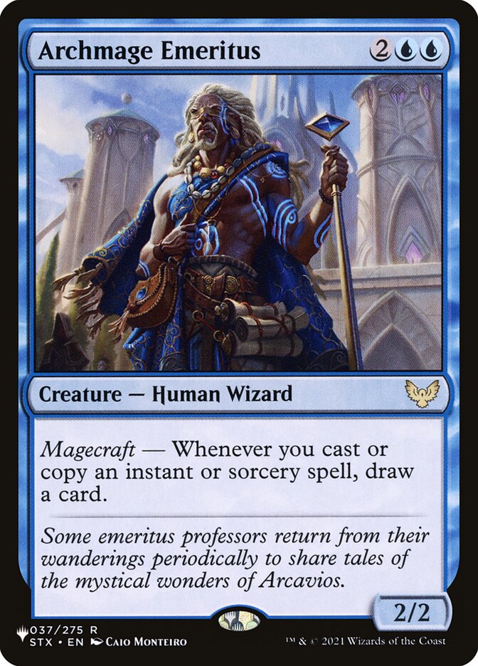 Archmage Emeritus – Rare Magic: The Gathering card from The List (#STX-37)