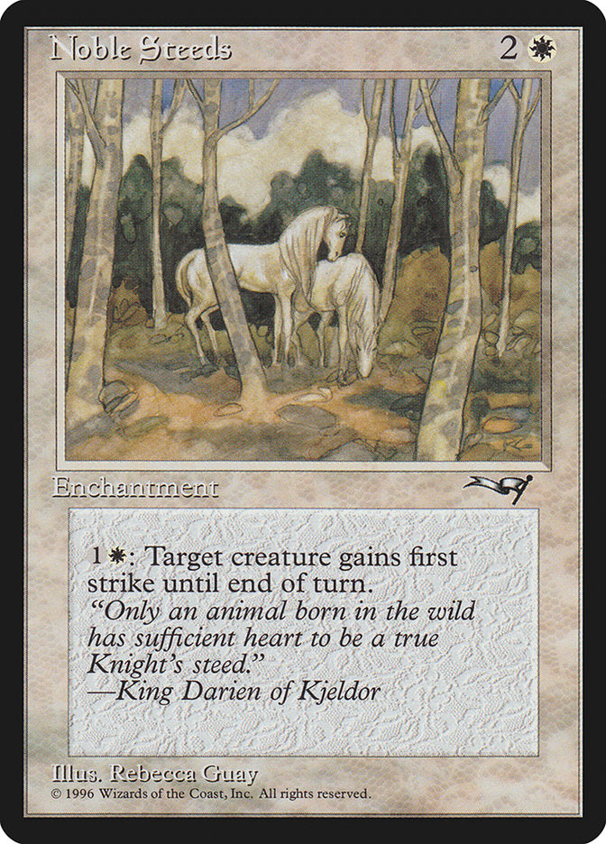 Noble Steeds – Common Magic: The Gathering card from Alliances (#11a)