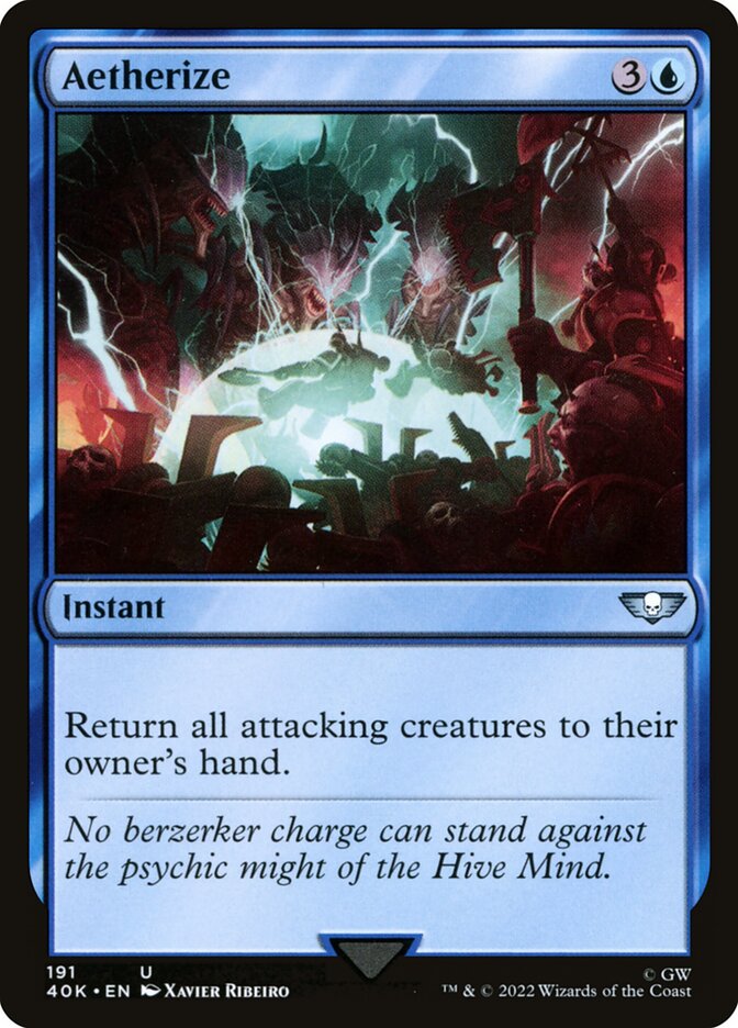 Aetherize – Uncommon Magic: The Gathering card from Warhammer 40,000 Commander (#191)