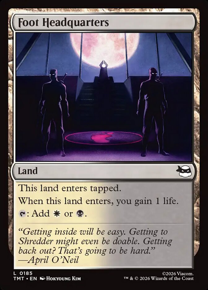 Foot Headquarters – Common Magic: The Gathering card from Teenage Mutant Ninja Turtles (#185)